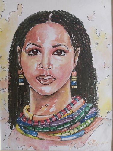 Queen Makeda by Ola Immanuel, Painting for Sale on Singulart
