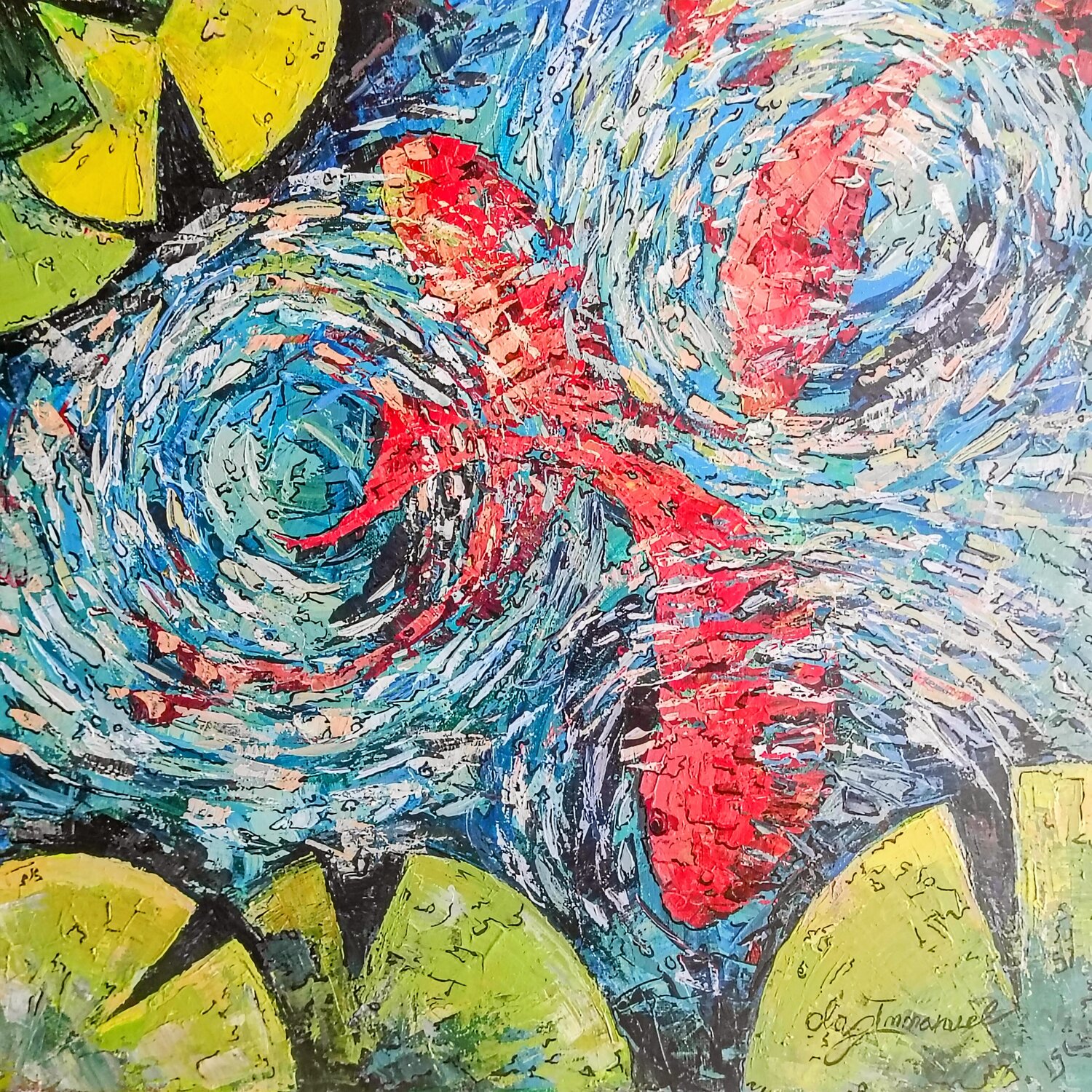 Ripples and Rhythm II Immanuel Ola Original painting for sale