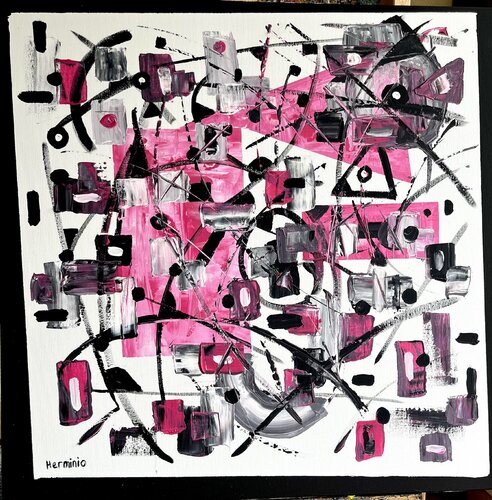 Le chaos ou la Folie Rose Nr 1 by Herminio Carvalho, 絵画 for Sale on Singulart