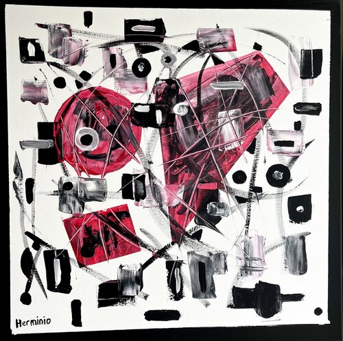 Le chaos ou la Folie rouge Nr4 by Herminio Carvalho, 絵画 for Sale on Singulart
