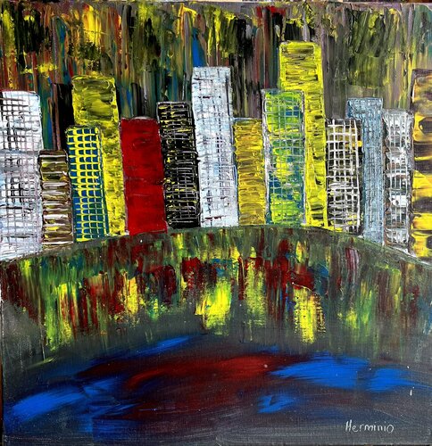 Skylines by Herminio Carvalho, Painting for Sale on Singulart