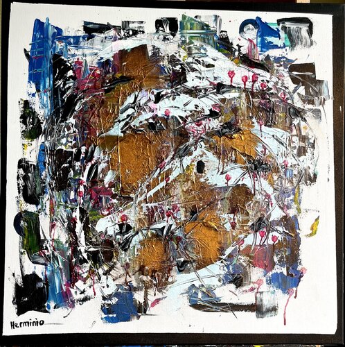 Golden Nr 1 by Herminio Carvalho, 絵画 for Sale on Singulart