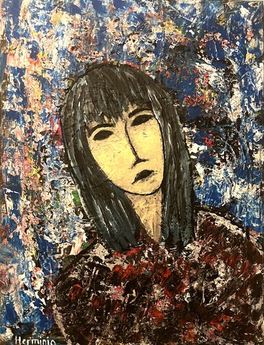 Portrait by Herminio Carvalho, Painting for Sale on Singulart