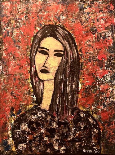 Portrait by Herminio Carvalho, Painting for Sale on Singulart