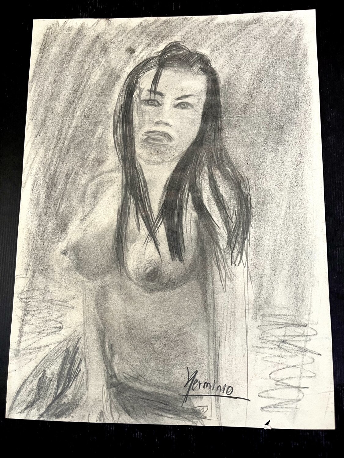 Premier portrait Herminio Carvalho Dibujo en venta