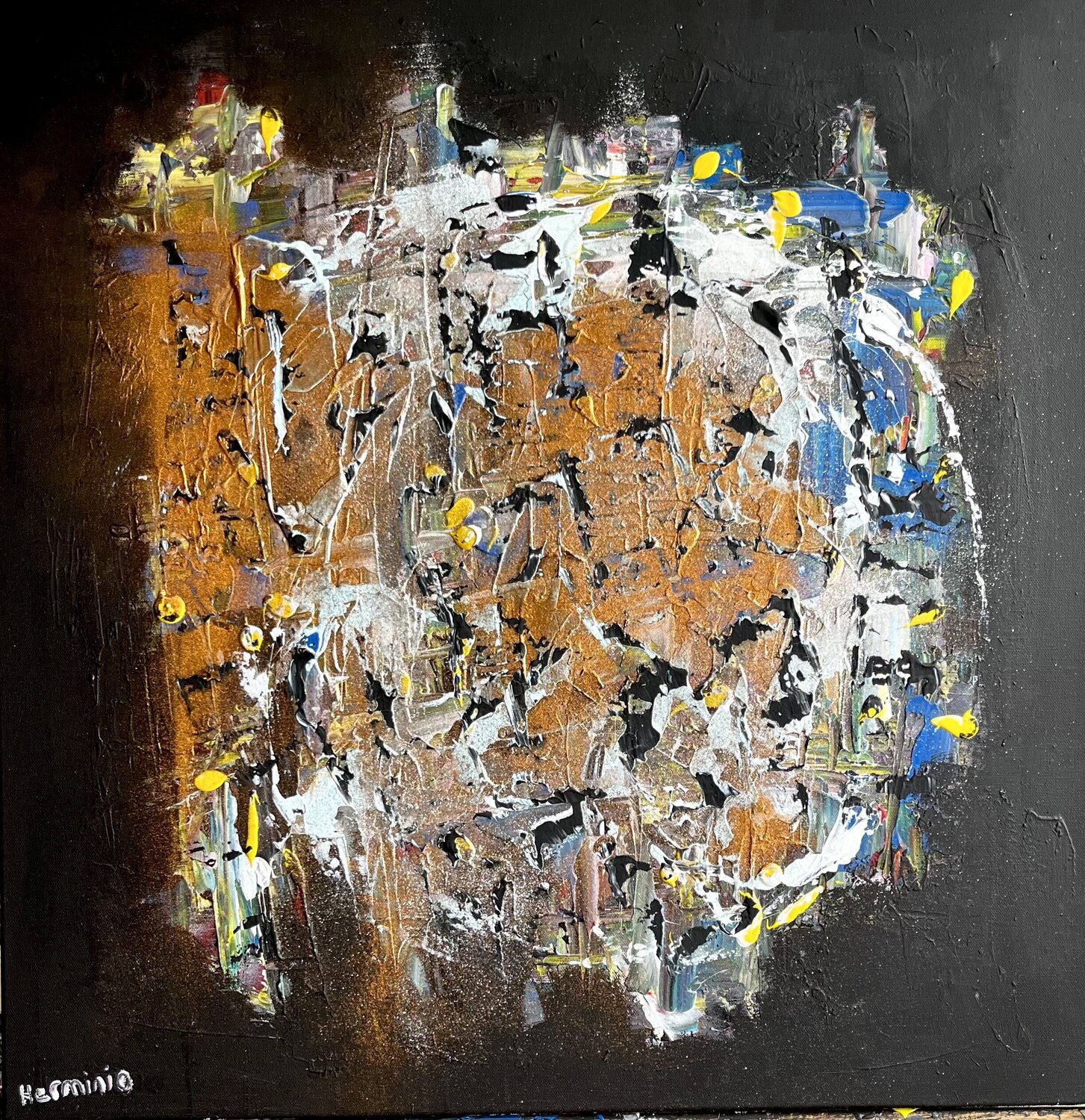 Mon univers Herminio Carvalho Origineel schilderij te koop