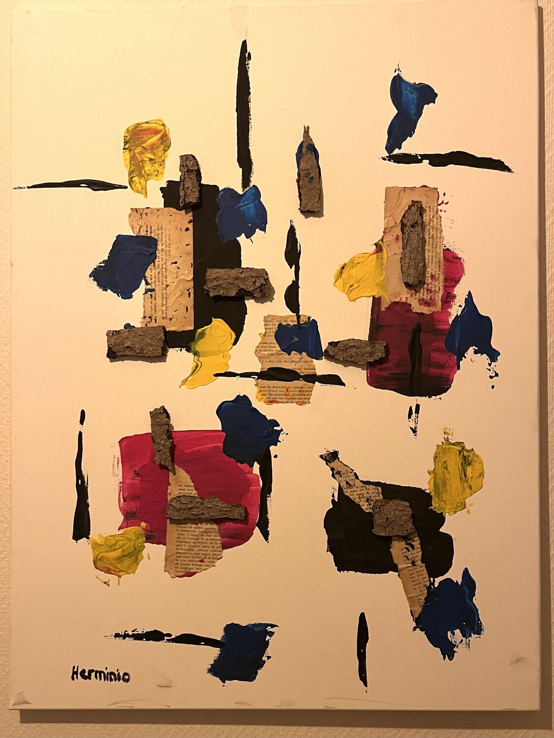 Composition Herminio Carvalho Original painting for sale