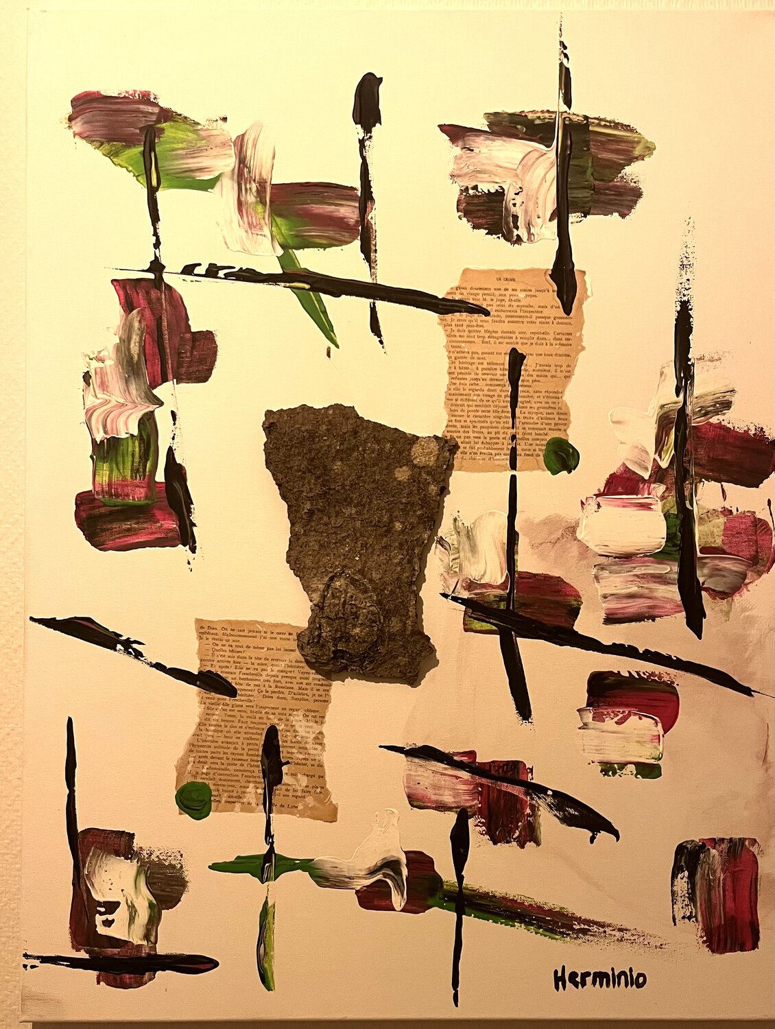 Composition Herminio Carvalho Original painting for sale