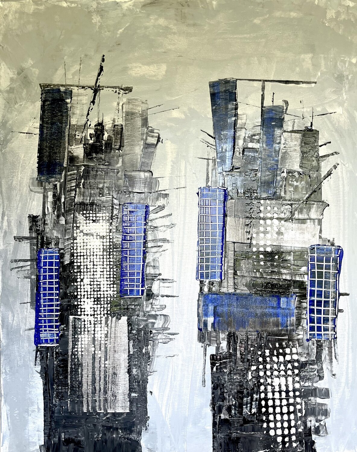 Structure du bout du monde série II Herminio Carvalho Origineel schilderij te koop
