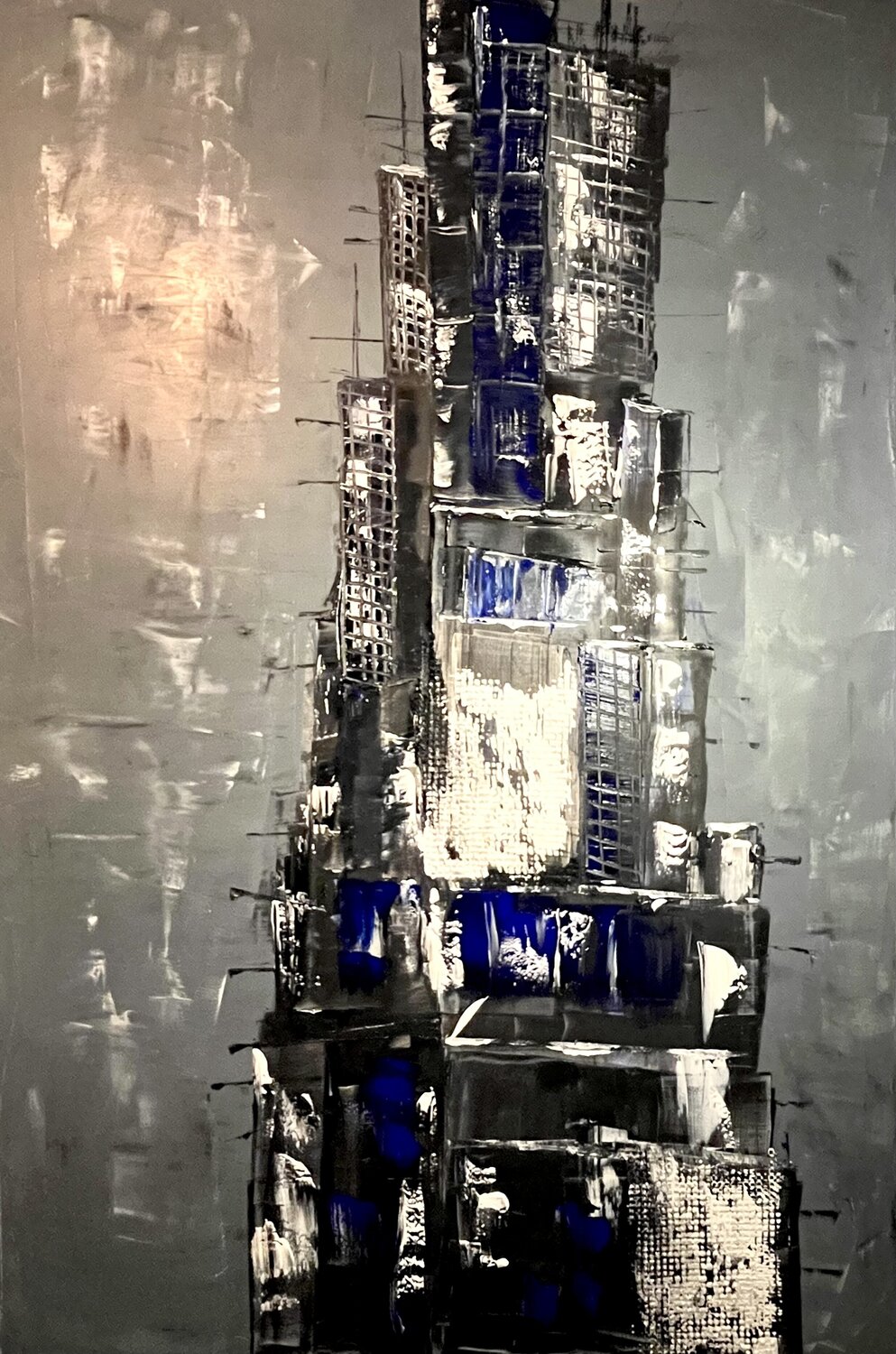 Structure du bout du Monde Herminio Carvalho Original painting for sale