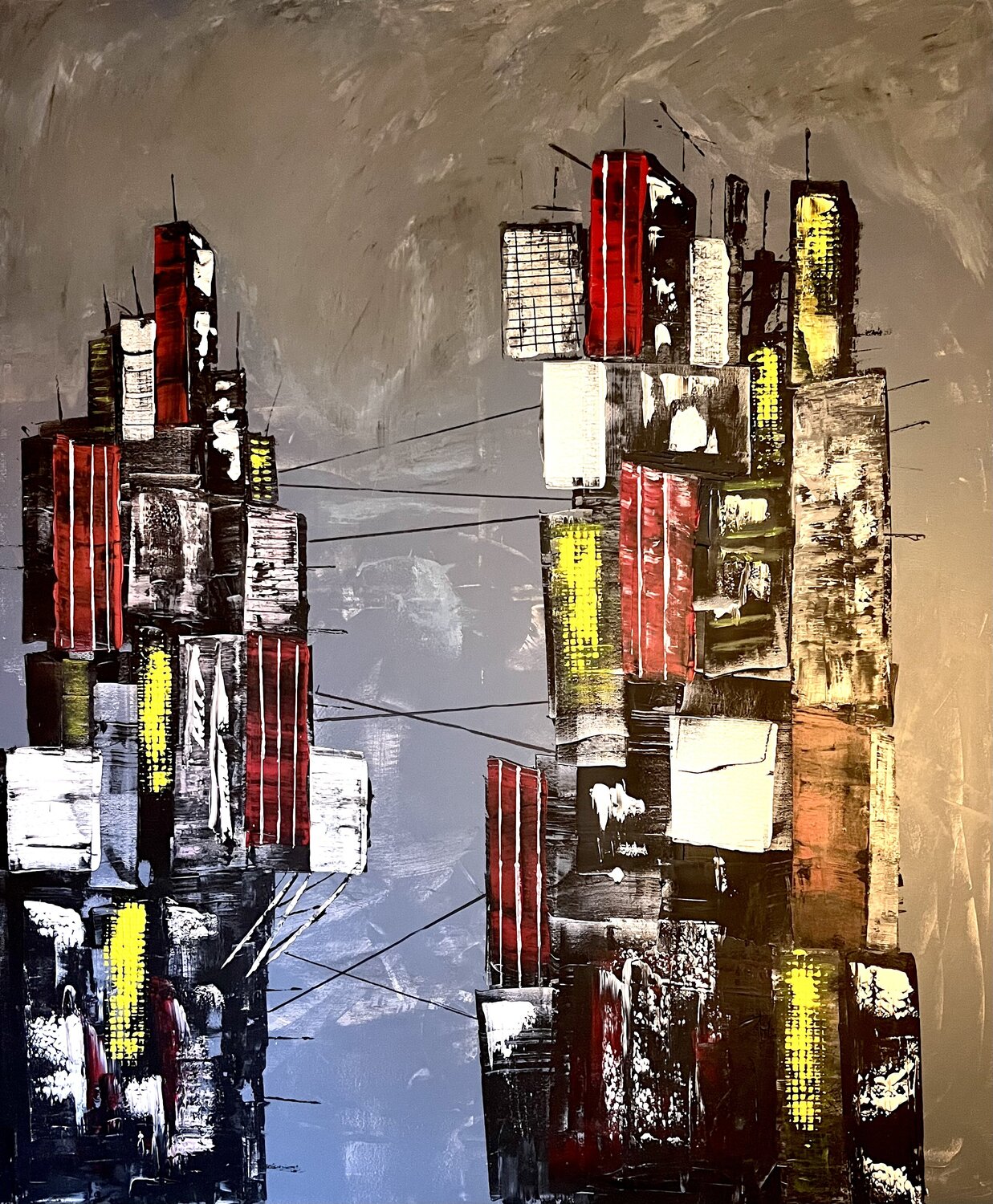 Structure du bout du Monde série II Herminio Carvalho Pintura original en venta