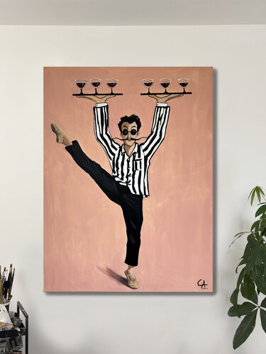 Le Serveur Parisien by Casto Albarracin Martinez, Painting for Sale on Singulart