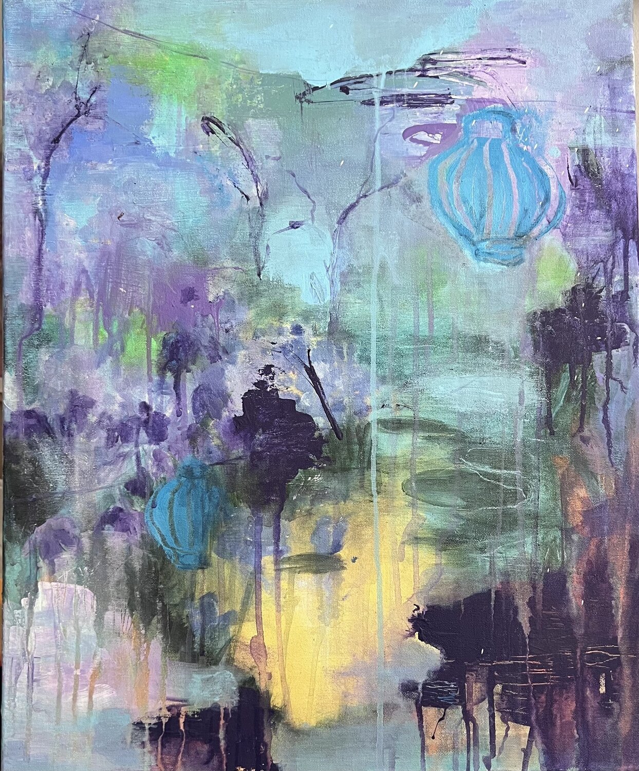 Evening in Bloom Susanna Sääskilahti Peinture originale à vendre