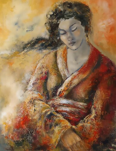 GEISHA REVEUSE by Béatrice Desprat, Painting for Sale on Singulart