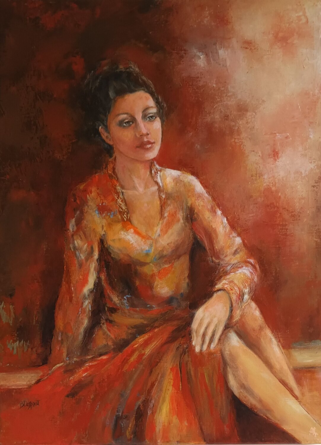 SOLITUDE Béatrice Desprat Pintura original en venta
