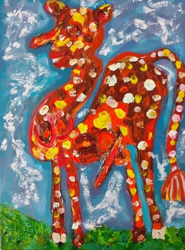 Trans-giraffe by Paula Lifschitz, Painting for Sale on Singulart