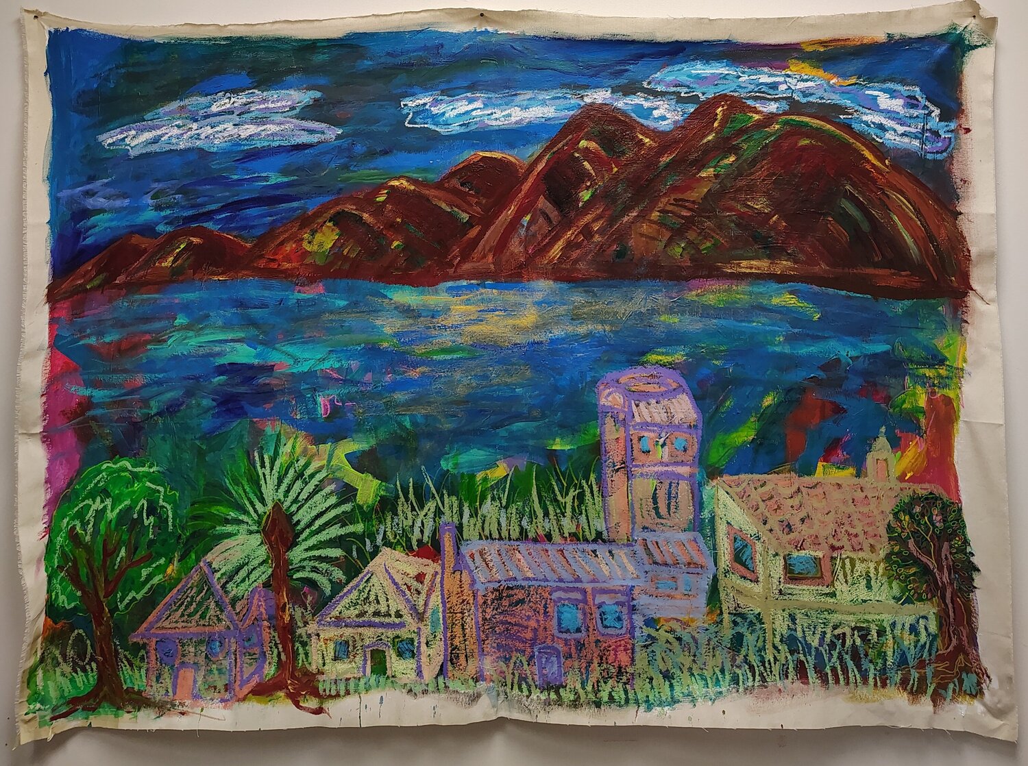 Greek retreat Paula Lifschitz Original painting for sale