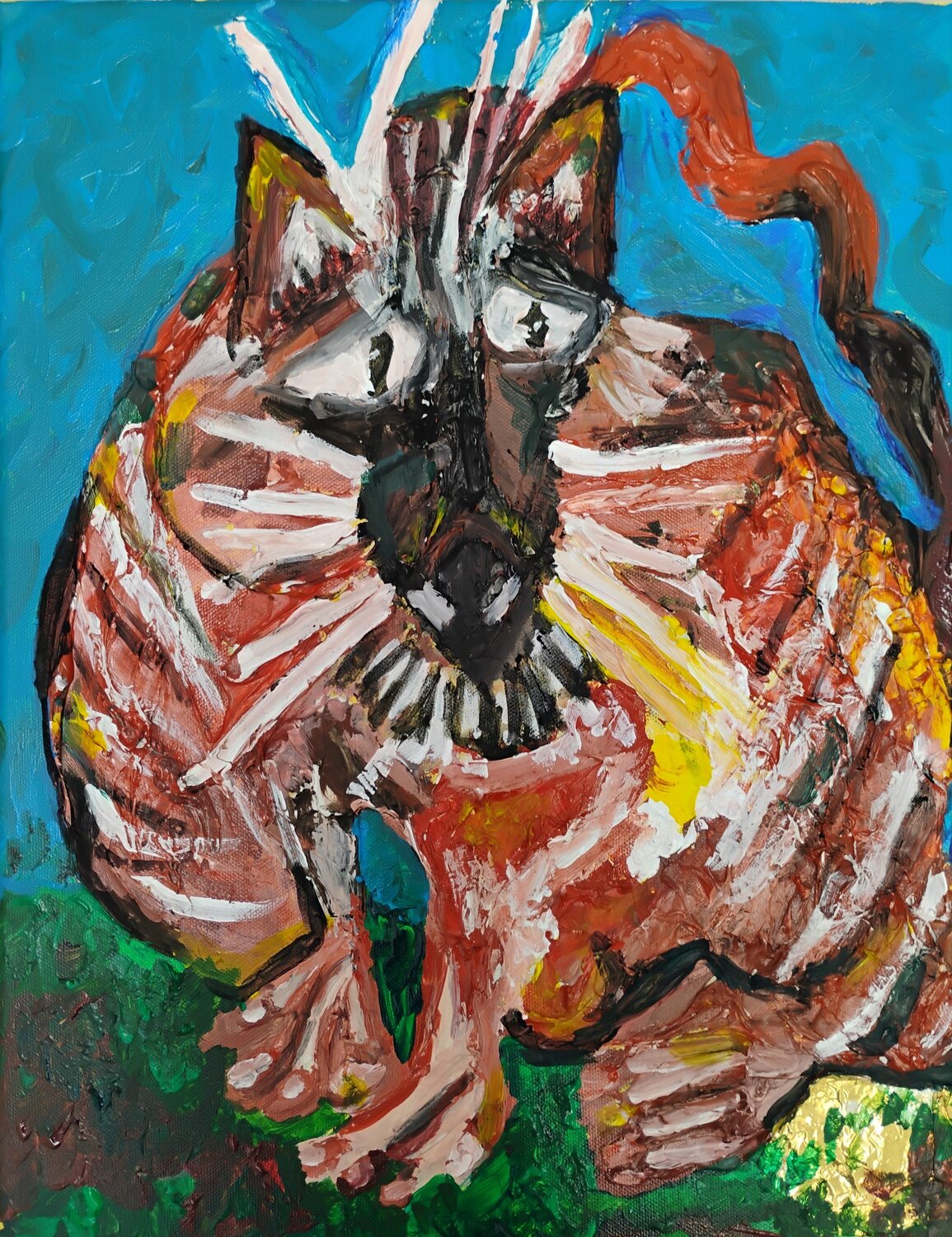 Strange eugenics in nature Paula Lifschitz Original painting for sale