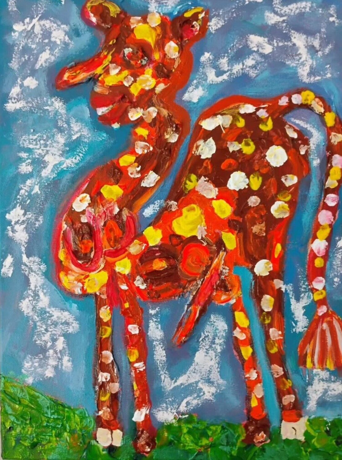 Trans-giraffe Paula Lifschitz Peinture originale à vendre