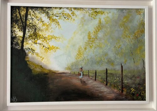 Walking through bright woods de Nesma BENZEKRI, Pintura a la venta en Singulart