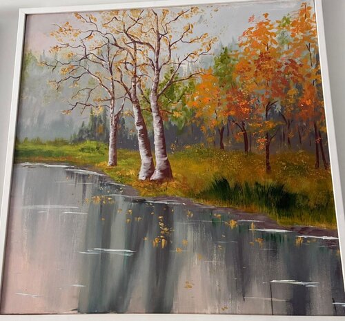 Golden leaves de Nesma BENZEKRI, Pintura a la venta en Singulart