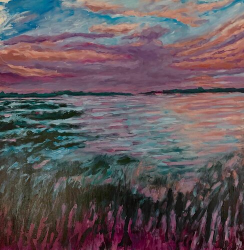 Lavender Skies by Mitchell Rodbell, 絵画 for Sale on Singulart