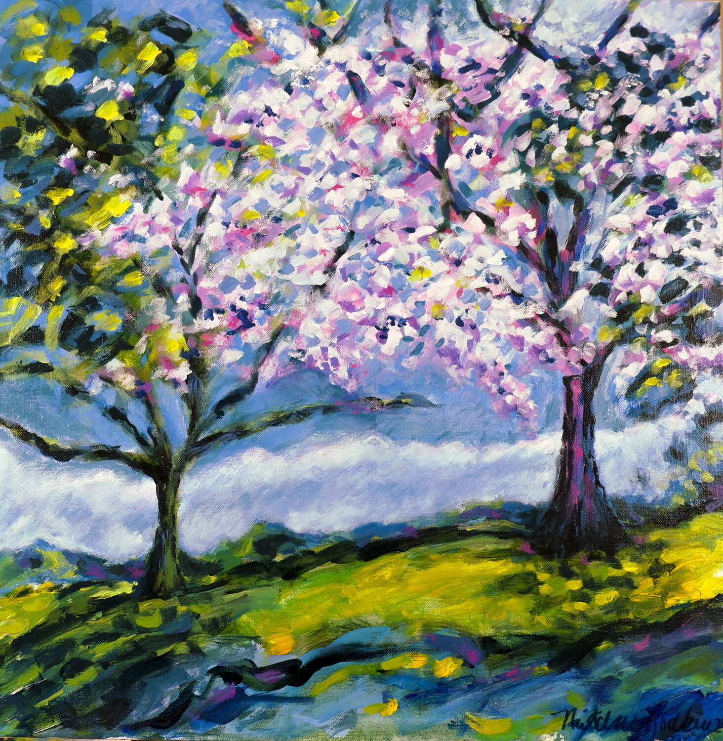 Spring Awakening II Mitchell Rodbell Original painting for sale
