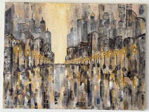 Ville de rêve by Khristina Billen, Painting for Sale on Singulart