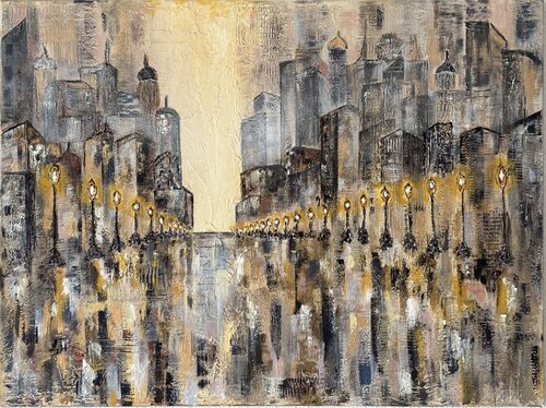 Ville de rêve by Khristina Billen, Painting for Sale on Singulart