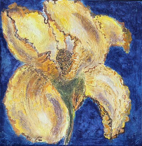 Iris d’Or par Khristina Billen, Peinture en vente sur Singulart