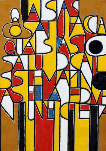 Qualsiasi cosa tu faccia, qualsiasi cosa tu dica, il sistema t'incasella e diventi un'etichetta de Massimo Orsi, Pintura a la venta en Singulart
