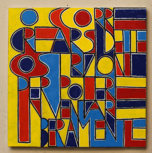 Occorre crearsi delle costrizioni per potere inventare liberamente (omaggio a Umberto Eco) by Massimo Orsi, Painting for Sale on Singulart