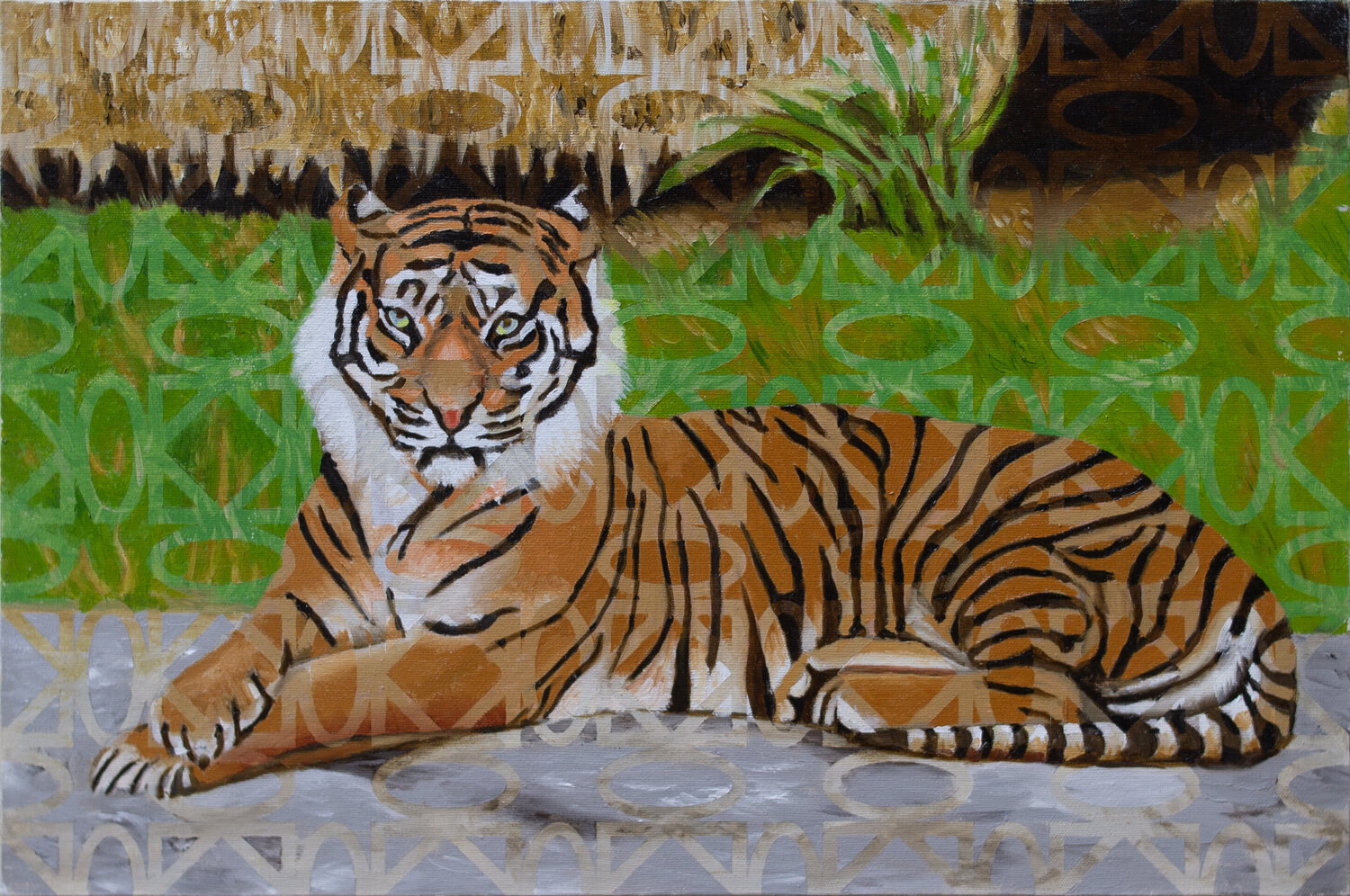 La tigre Massimo Orsi Original painting for sale