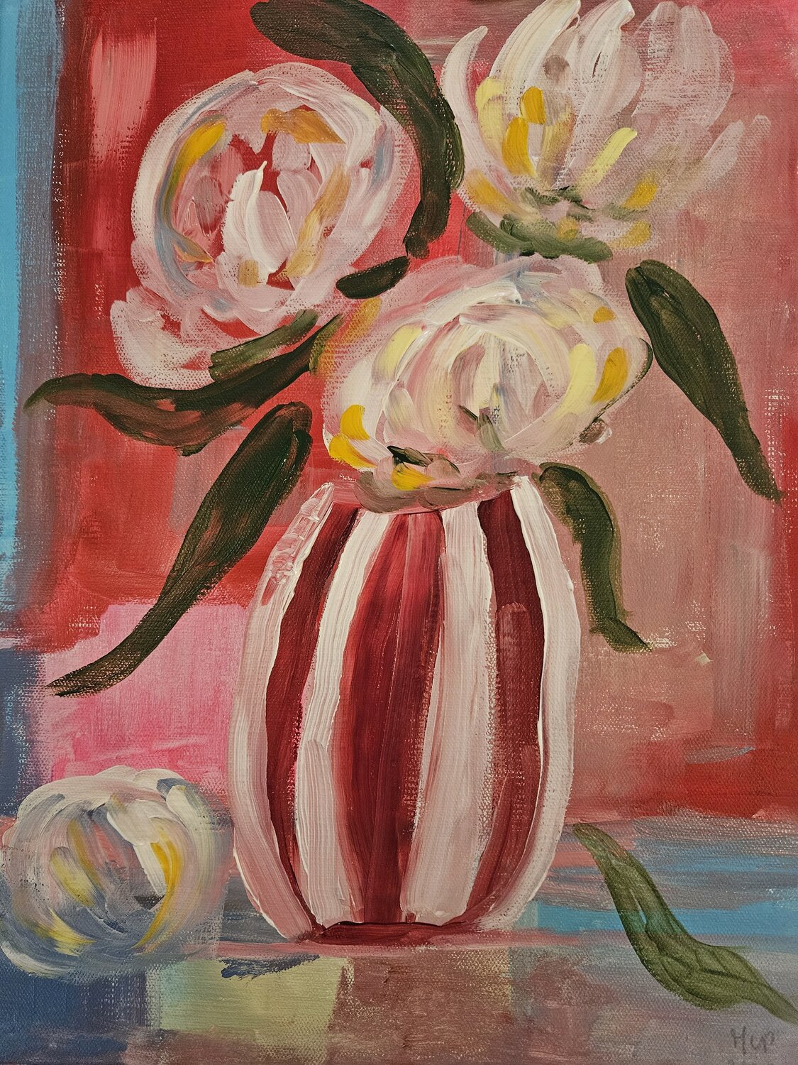 Bouquet2 marie proteau Origineel schilderij te koop