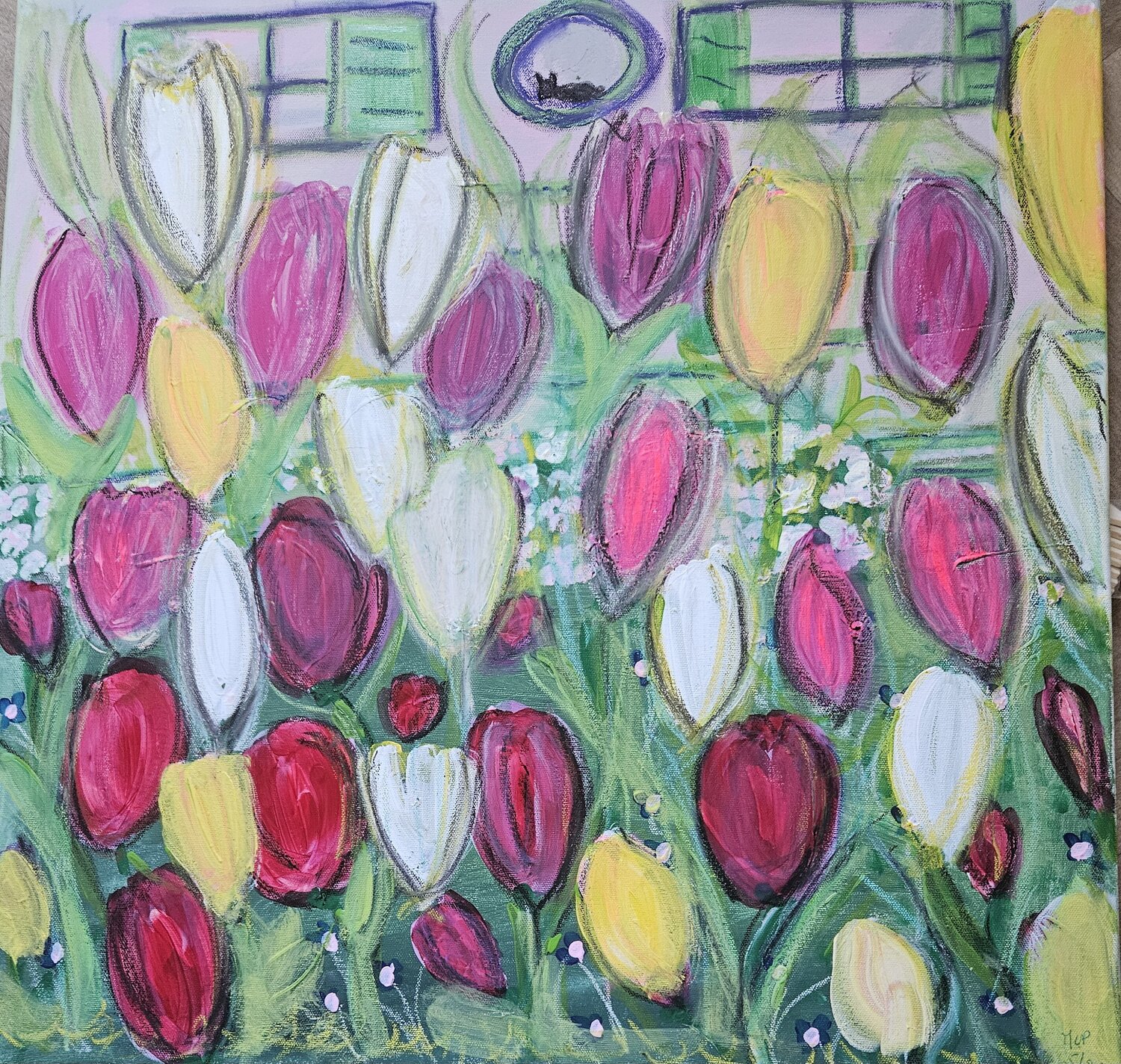 printemps chez Monet marie proteau Original painting for sale