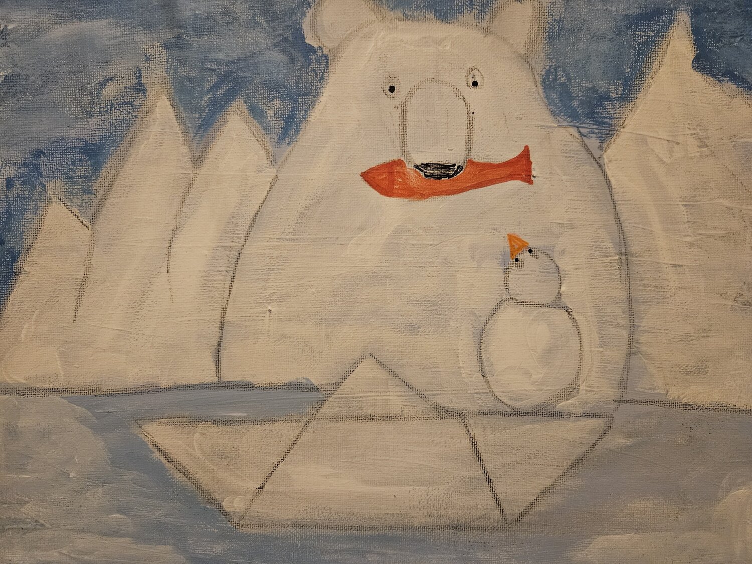 Voyage au pôle marie proteau Peinture originale à vendre