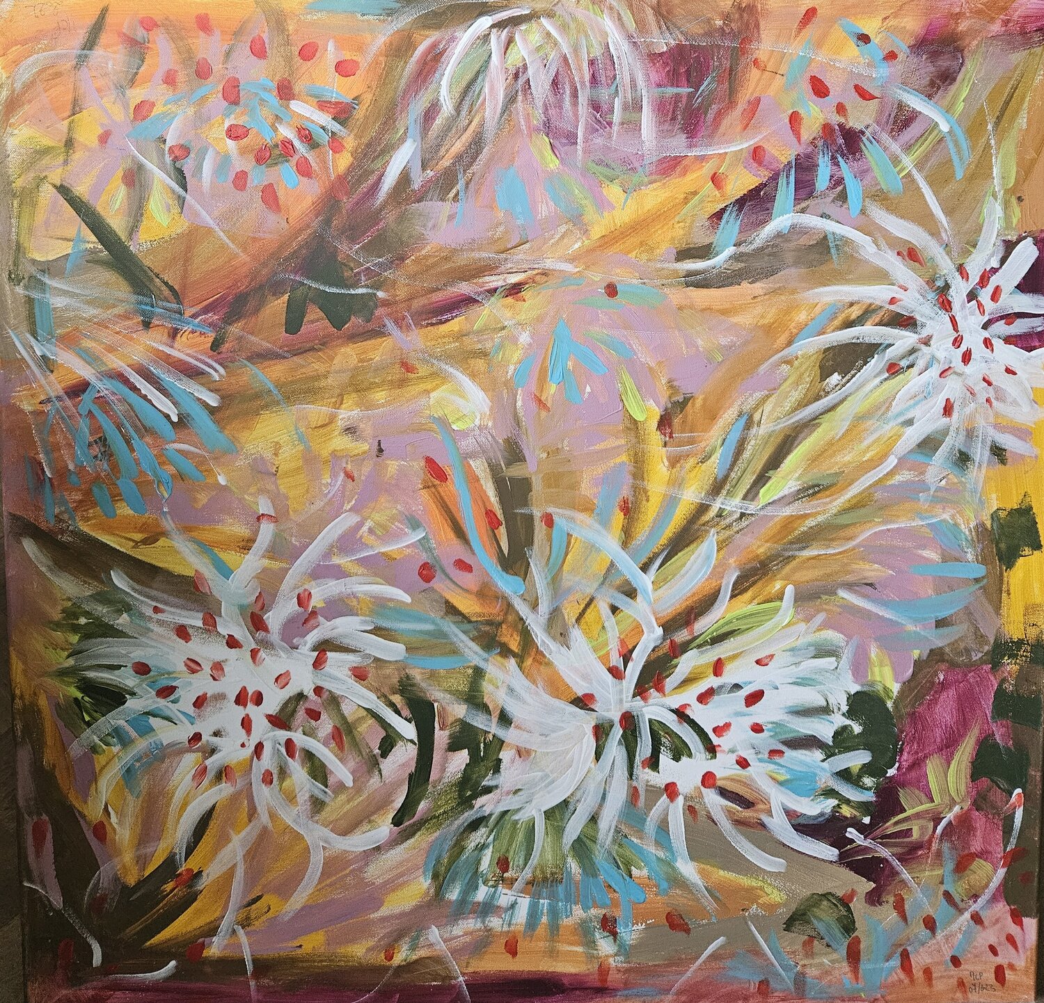 feu d'artifice marie proteau Original painting for sale