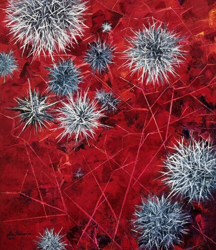 Happy Prickles by Alisa Shirkhanyan, Painting for Sale on Singulart
