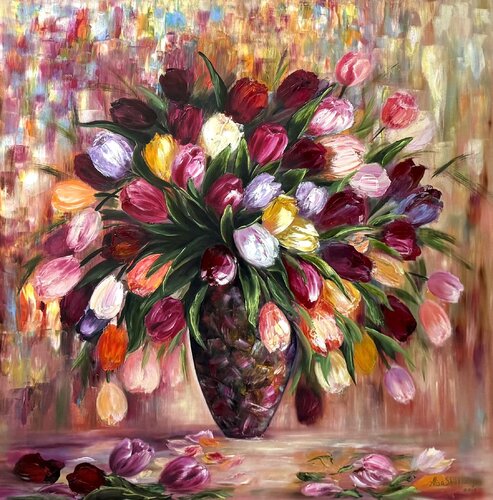 Tulips van Alisa Shirkhanyan, Schilderij te koop op Singulart