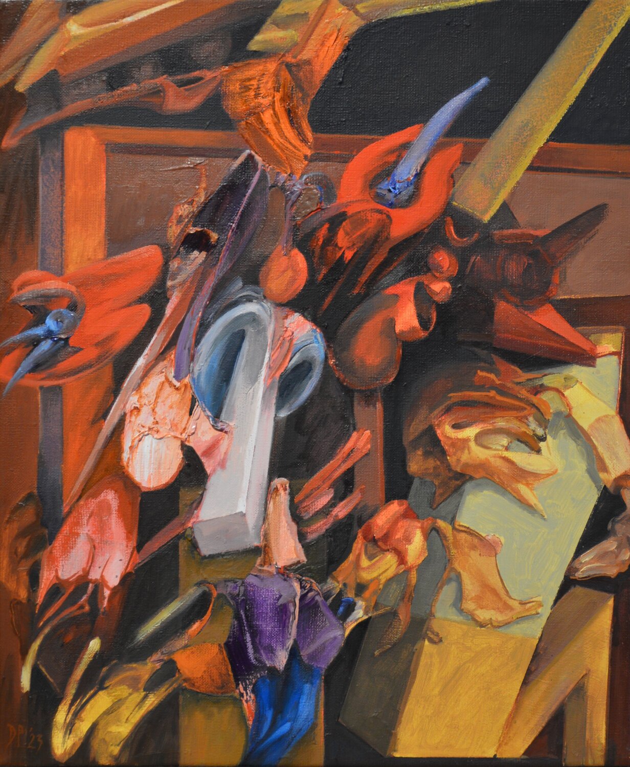 dans le fatras du monde Daniel PIRROTTA Original painting for sale