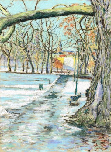 Winter day in Sofienbergparken de Ludvik Møller Støldal, Impresión a la venta en Singulart
