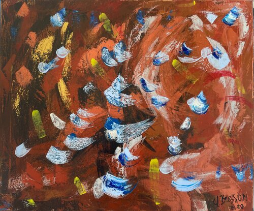 Papillons 2 by Claude Bresson, 絵画 for Sale on Singulart