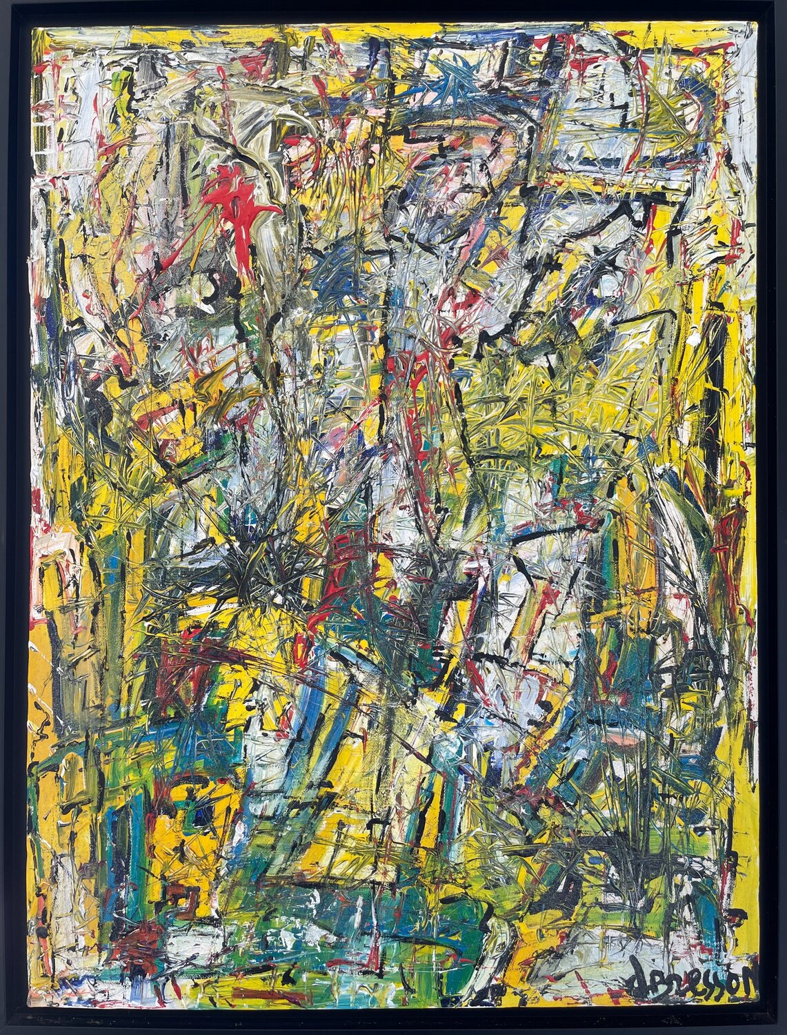 Lux ad yellow Claude Bresson Pintura original en venta