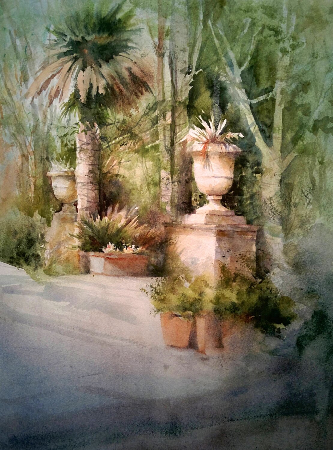 Garden Urn Diane Agius Calleja Original painting for sale