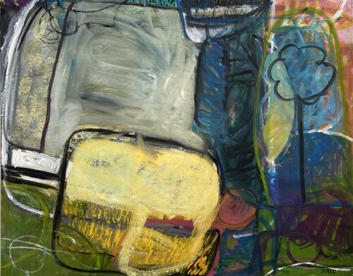 There Was A Field of Golden Rods Just Over the Hill by Jeanne Keck, 紙の作品 for Sale on Singulart
