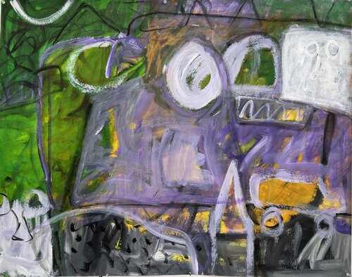 I dreamed I Arrived At The Party One Half Hour Before My Mask by Jeanne Keck, 絵画 for Sale on Singulart