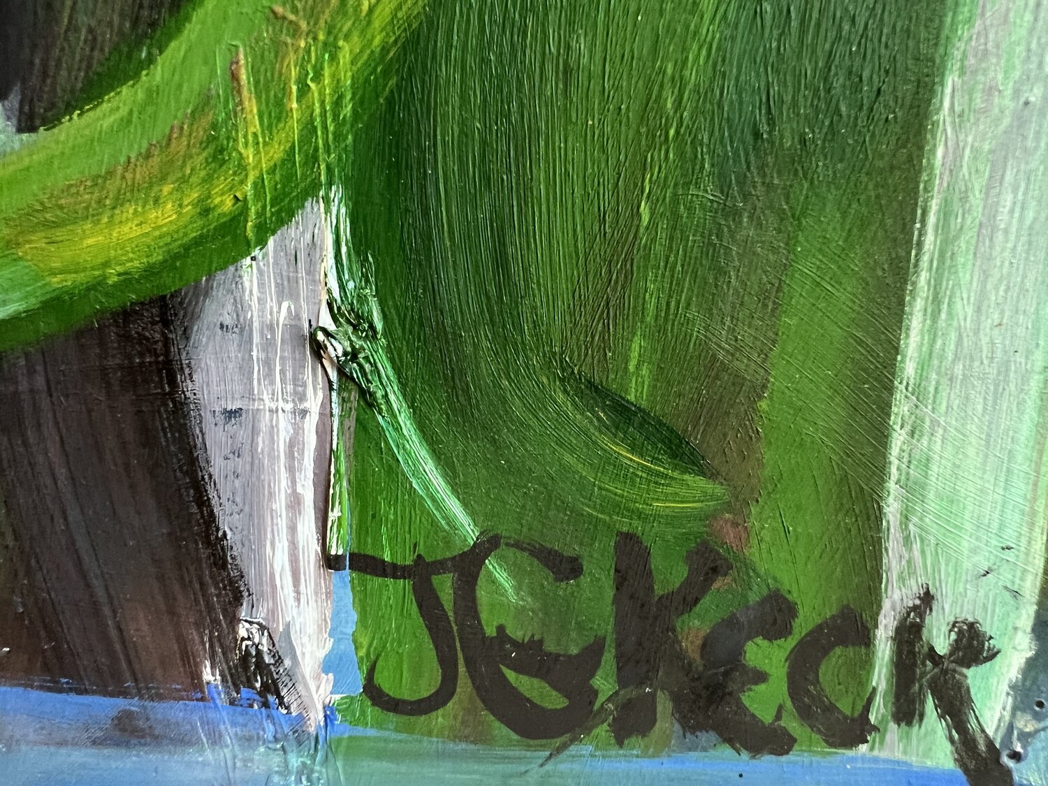 Mad Race to the Mirage Jeanne Keck Origineel schilderij te koop