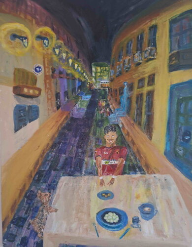 Lissabon bei Nacht by Edmont Beutin, 絵画 for Sale on Singulart
