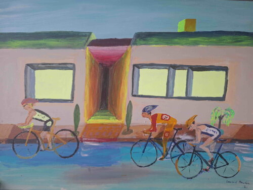 Vorstadtbiker by Edmond Beutin, 絵画 for Sale on Singulart