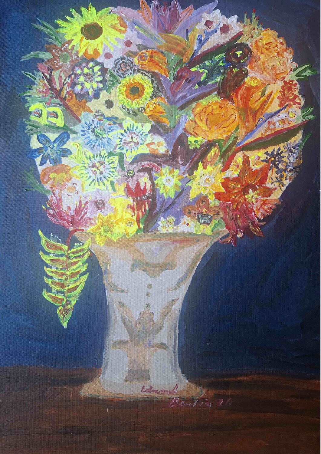Blumen der Welt Edmond Beutin Origineel schilderij te koop